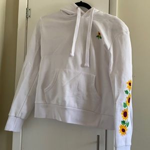 White sunflower hoodie